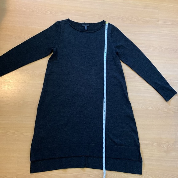 EILEEN FISHER Gray Merino Wool Round Roll Neck Tunic Size XS/TP - Picture 13 of 16